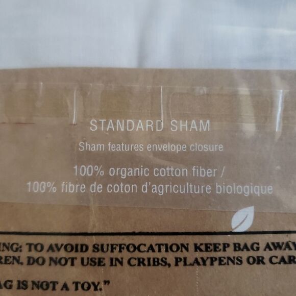 2x PB Teen Organic Purple & White Sham - Picture 6 of 7